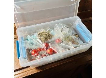Costume Jewelry Lot  - In Plastic Container