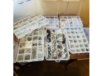 Large Lot Of Silvertone Jewelry Pieces, Some Beaded Items And Pins