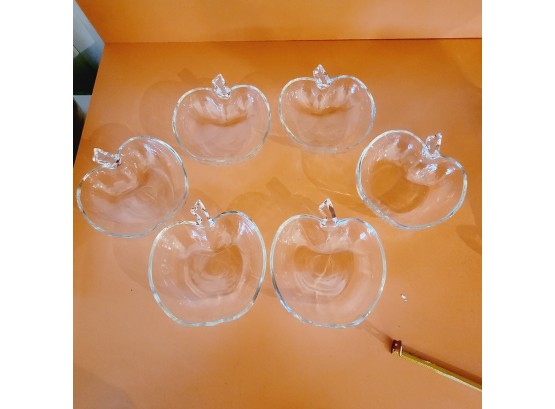 Set Of Apple Shaped Glass Bowls (Kitchen)