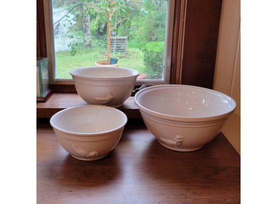Set Of 3 Mixing Bowls With Duck Design (Kitchen)