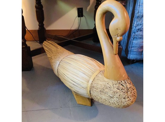 Decorative Wooden And Wicker Goose (Upstairs Room No. 2)