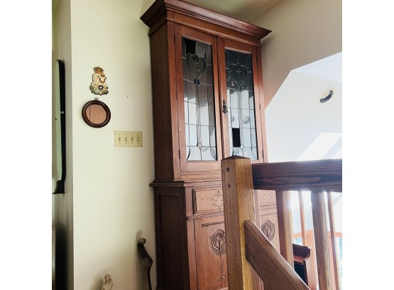 Antique Cabinet With Stained Glass Doors - Project Piece (Master Bedroom)
