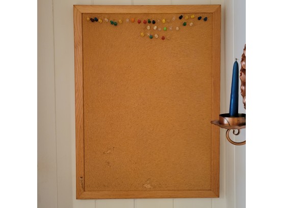 Cork Board With Push Pins