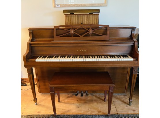 Yamaha Digital Upright Wooden Piano With Storage Bench (Livingroom)