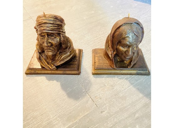 Realistic Candle Busts - Set Of Two (Upstairs Room No. 2)