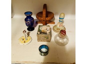 Assorted Decorative Items Lot (Upstairs Hall Closet)