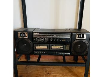 Vintage Panasonic Two Deck Cassette Player And AM/FM Radio (Livingroom)