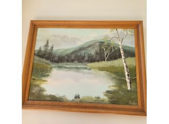 Signed And Framed Painting By Carl Hall 1991 (Living Room)