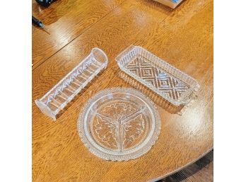 Set Of 3 Glass Serving Dishes (Kitchen)