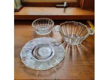 Set Of 3 Glass Dishes (Kitchen)
