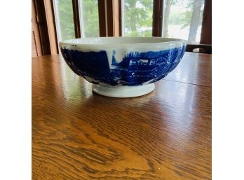 Oriental Blue And White Decorative Ceramic Bowl (Kitchen)