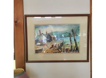 Framed Print Of Boats And Dock (Living Room)