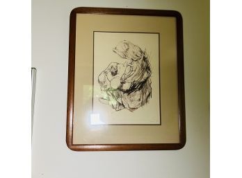 Framed Signed Mother And Child Sketch Print (First Floor Bedroom)