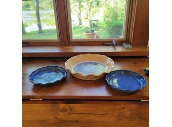 Set Of 3 Beautiful Pie And Tart Dishes (Kitchen)