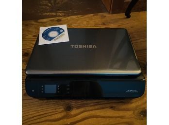 Toshiba Laptop And HP Printer (Livingroom)