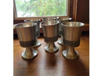 Set Of 6 Pewter Cups (Kitchen)