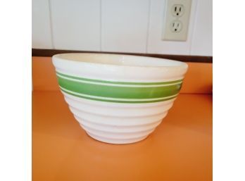7' Vintage Mixing Bowl Green Stripe