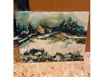 R. Mastin Snowscape Canvas Art Print (Upstairs Hall Closet)