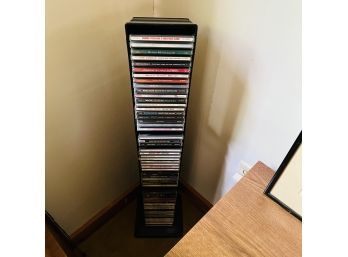 CD Tower With CDs (Master Bedroom)