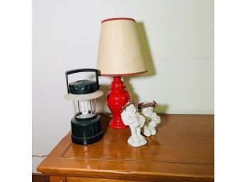 Red Lamp, Lantern And Dreamsicle Figures (Upstairs Room 1)