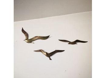 Vintage Brass Flying Birds - Set Of 3 (Upstairs Room 2)