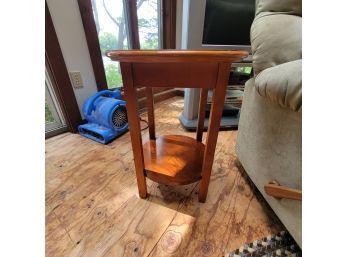 Round Wooden Side Table (Living Room)