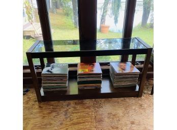 Wood And Glass Display Table (Livingroom)