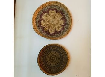 Decorative Wicker Wall Hanging - Set Of Two (Livingroom)