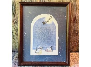 D. Morgan Holiday Poem Art Print In Wooden Frame (Upstairs Room No. 2)