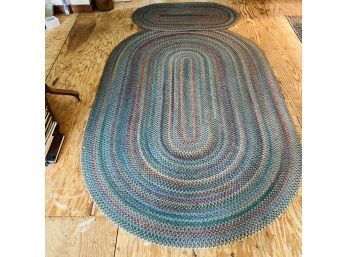 Colorful Oval Woven Rugs - Set Of Two