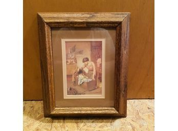 Charles Edward Wilson Mother And Child Print In Frame (Upstairs Hall Closet)