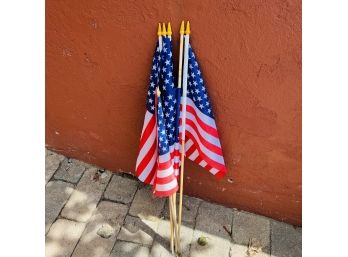 Decorative American Flags - Set Of Six
