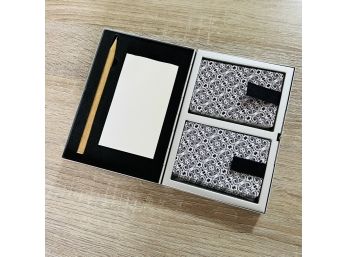 Playing Cards In Box With Notepad