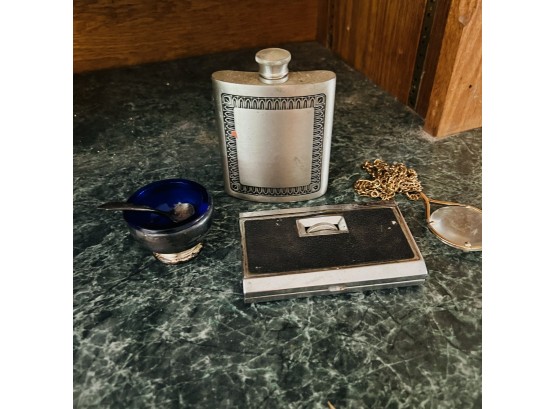 Pewter Flask And Other Odds And Ends (Dining Room)