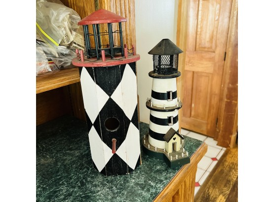 Pair Of Decorative Lighthouses