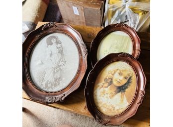 Set Of Three Wooden Oval Frames (Dining Room)