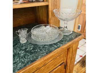Vintage Glassware And Crystal Assortment (Dining Room)