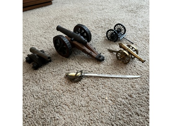 Assorted Cannon Figures - Metal And Cast Iron (Kitchen)