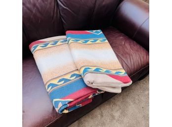 Pair Of Southwest Themed Throws (Living Room)