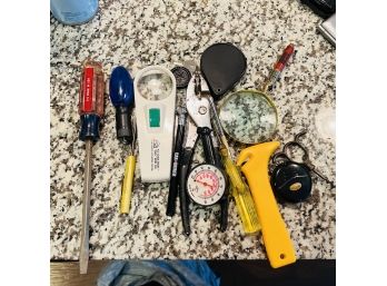 Assorted Tools And Magnifying Glasses (Kitchen)