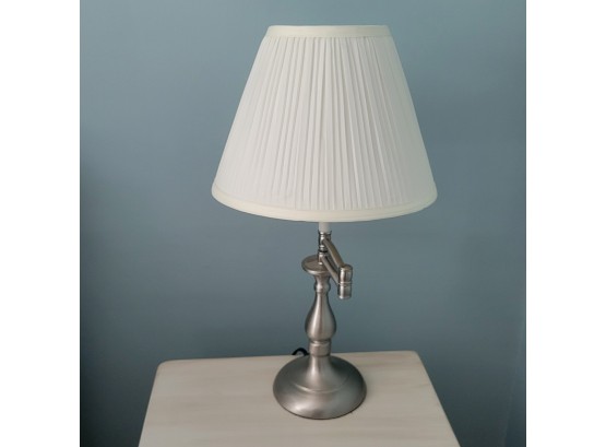 Swivel Top Silver Lamp (Upstairs Bedroom)