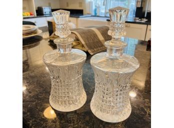 Pair Of Cut Crystal Decanters (Dining Room)