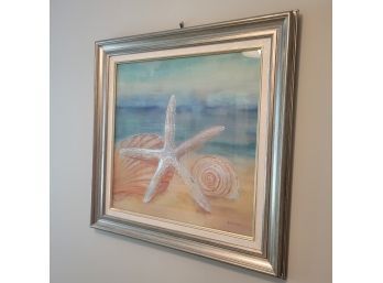 Framed Star Fish And Shells Picture (Bathroom)