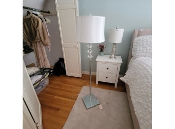 Floor Lamp With Glass Accents (Upstairs Bedroom)