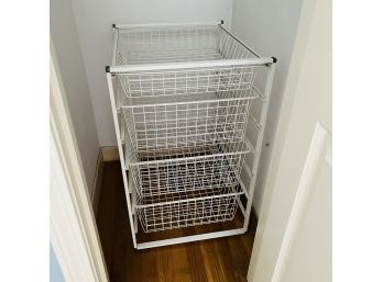 IKEA White Wire Storage With Drawers (Bedroom 3)