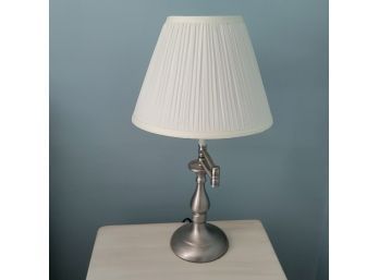 Swivel Top Silver Lamp (Upstairs Bedroom)