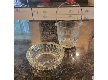 Crystal Ashtray And Ice Bucket (Kitchen)