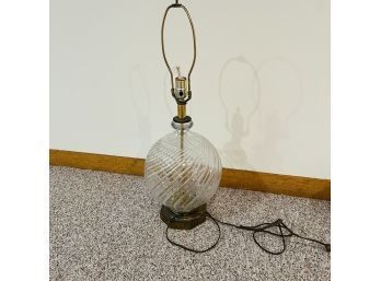Vintage Lamp With Glass Base (Basement)