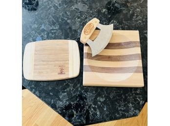 Alaska Cutlery Ulu Knife With Chopping Bowl And Simply Bamboo Cutting Board (Dining Room)