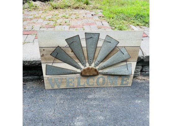 Large Welcome Wall Hanging Sign
